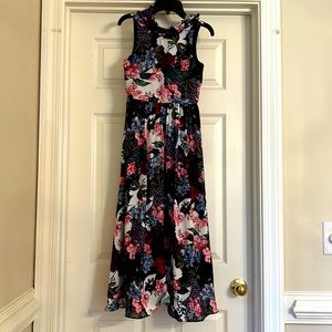 Kids/Girls Size 10 long floral dress.